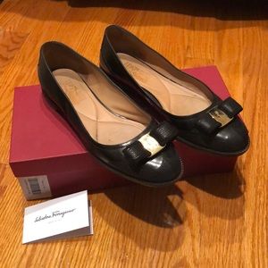 Ferragamo Nolina Oxford Flats with Vara Bow